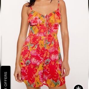Nasty Gal Pink and Orange Romper